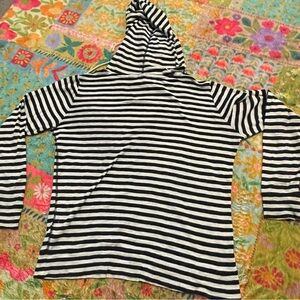 J. Crew Navy and White Striped Hoodie
